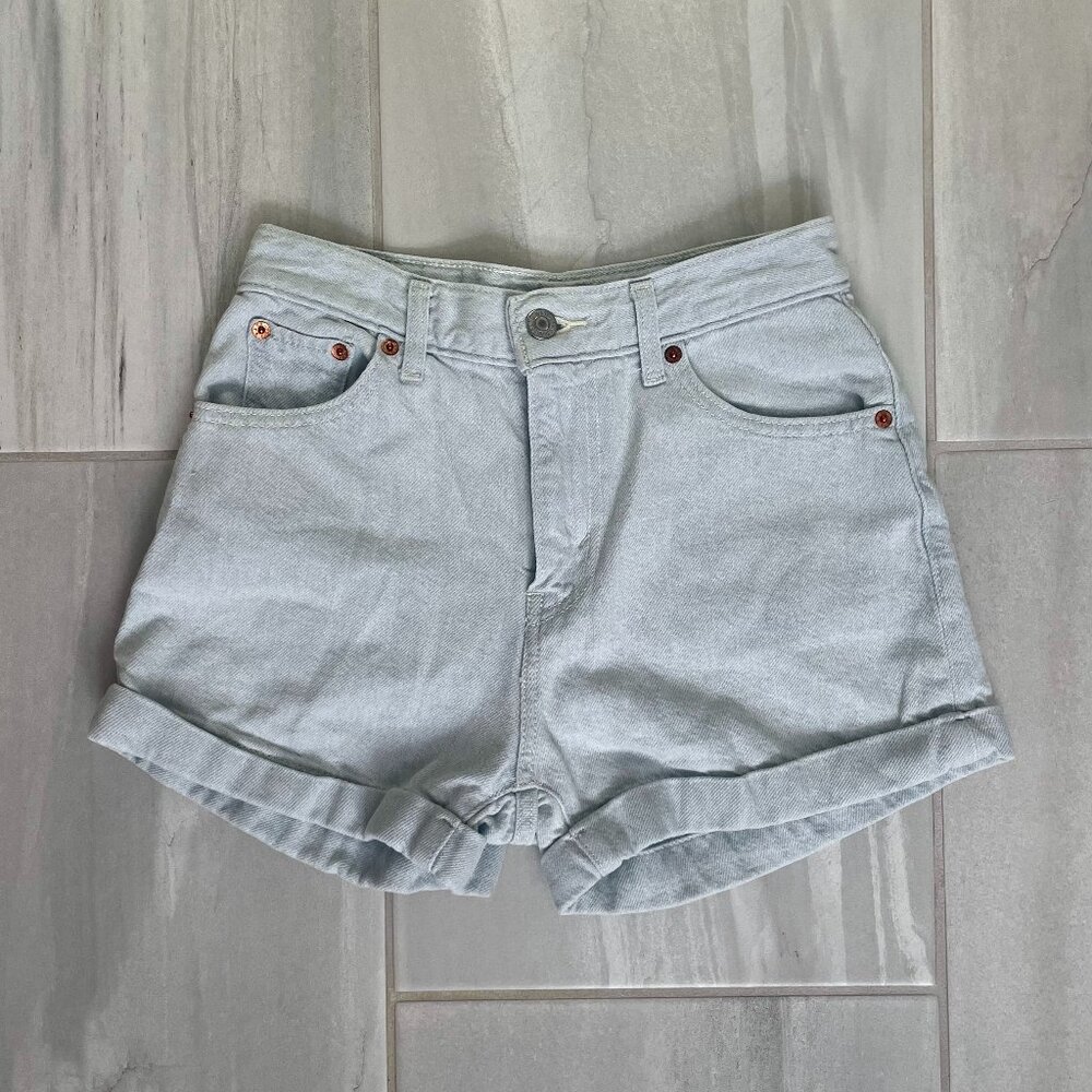 Levi's A Line Mom Light Wash Denim Shorts